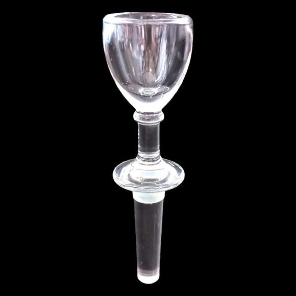 MIKASA Crystal Wine Bottle Stopper Cork Plug Wine Glass Goblet Shaped Vintage. - Picture 6 of 16